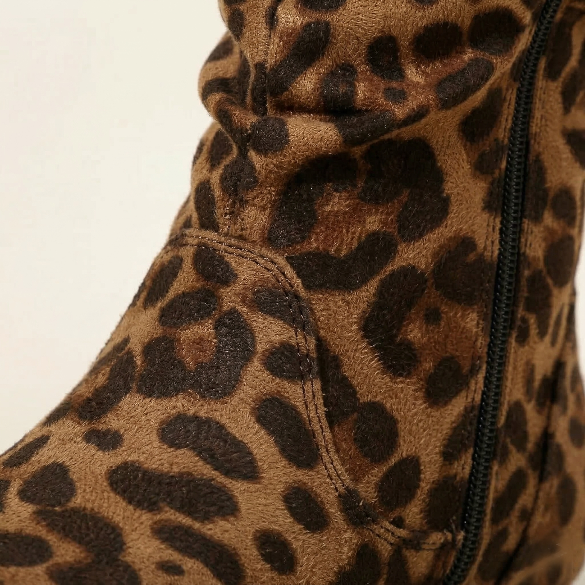 Women's Knee-High Slouch Boot with Ruched Shaft, Side Zipper and Flat Rubber Sole